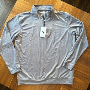 Fore Fathers Men's Gray Quarter-Zip Shirt Pullover Large L